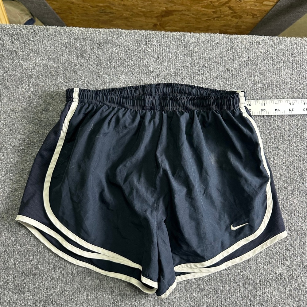 Nike Running Shorts Womens Size S Navy Blue Tempo Mesh Trim Athletic Workout